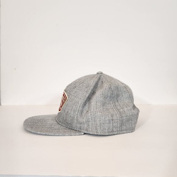 LANSING BREWING COMPANY OTTO Grey/Red Wool Blend Flat Billed Trucker Hat/Cap OS - Picture 6 of 11